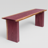 Live Edge Purpleheart Console Table