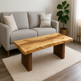 Live Edge Beetle Killed Pine Coffee Table