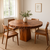 Round Copper Beech Dining Table