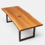 Live Edge Cedar Single Slab Dining Table