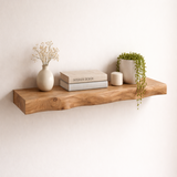 Live Edge White Oak Shelving