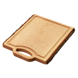 Sycamore Square Cutting Board with Juice Grooves and Built-In Handle