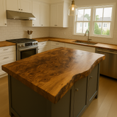 Live Edge Black Walnut Burl Countertop