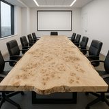Live Edge Mapa Burl Conference Table