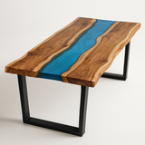 Live Edge River Teak Dining Table