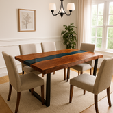 Live Edge River Sapele Dining Table