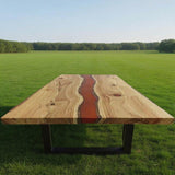 Live Edge Elm Epoxy River Table