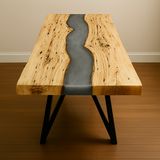 Live Edge Beetle Killed Pine Epoxy River Table