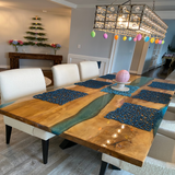 Live Edge Sycamore Epoxy River Table