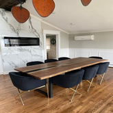 Live Edge River Black Walnut Dining Table