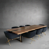 Live Edge River Black Walnut Dining Table