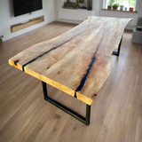 Live Edge Bookmatch Maple Dining Table