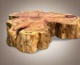 Live Edge Cedar Round Coffee Table