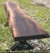 Live Edge Black Walnut Bench
