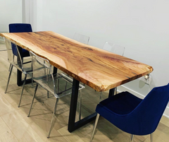 Live Edge Bookmatch Sycamore Dining Table