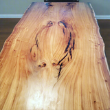 Live Edge Bookmatch Elm Dining Table