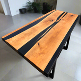 Live Edge Cherry Epoxy River Table