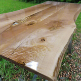Live Edge Jointed Hickory Dining Table