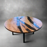 Round Spalted Maple Epoxy River Dining Table