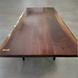 Live Edge Jointed Black Walnut Dining Table