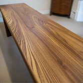 Live Edge Single Slab Teak Table