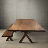 Live Edge Jointed Red Oak Dining Table