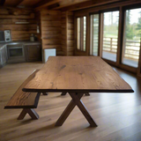 Live Edge Jointed Red Oak Dining Table