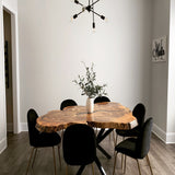 Live Edge Cottonwood Round Dining Table