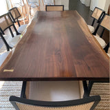 Live Edge Jointed Black Walnut Dining Table