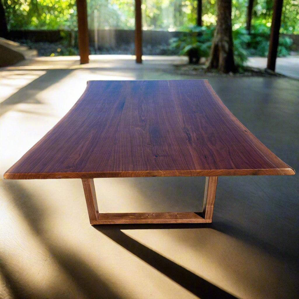 Live Edge Jointed Black Walnut Dining Table