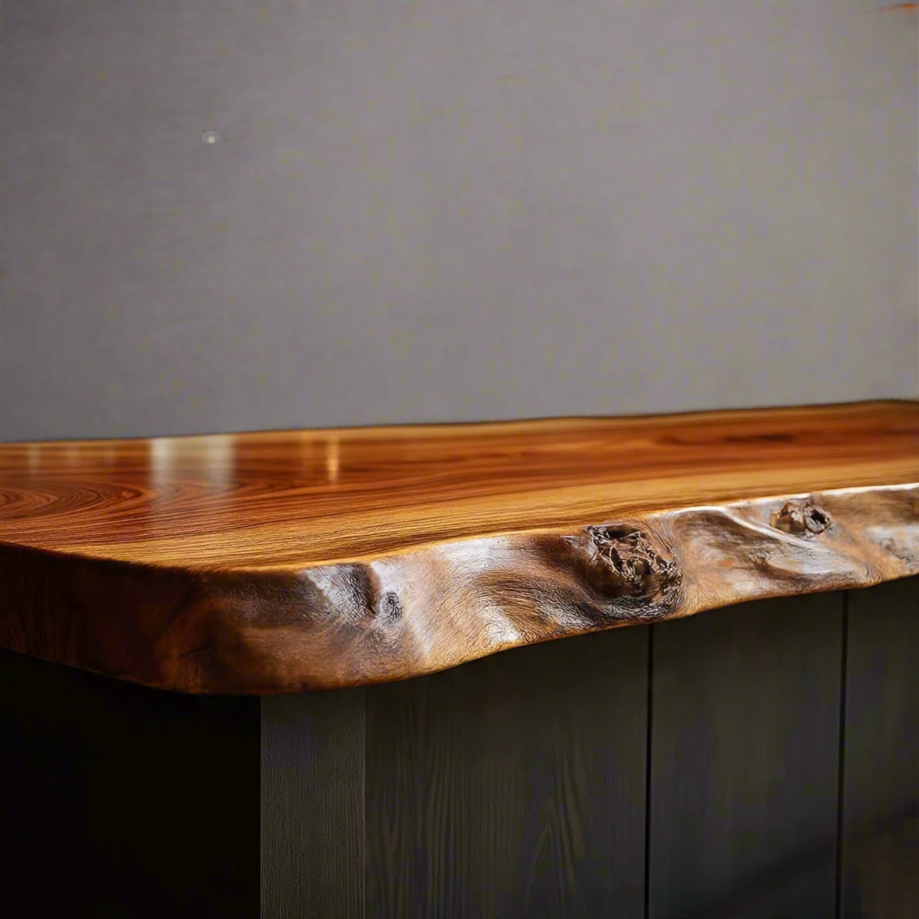 Live Edge Copper Beech Bar Top