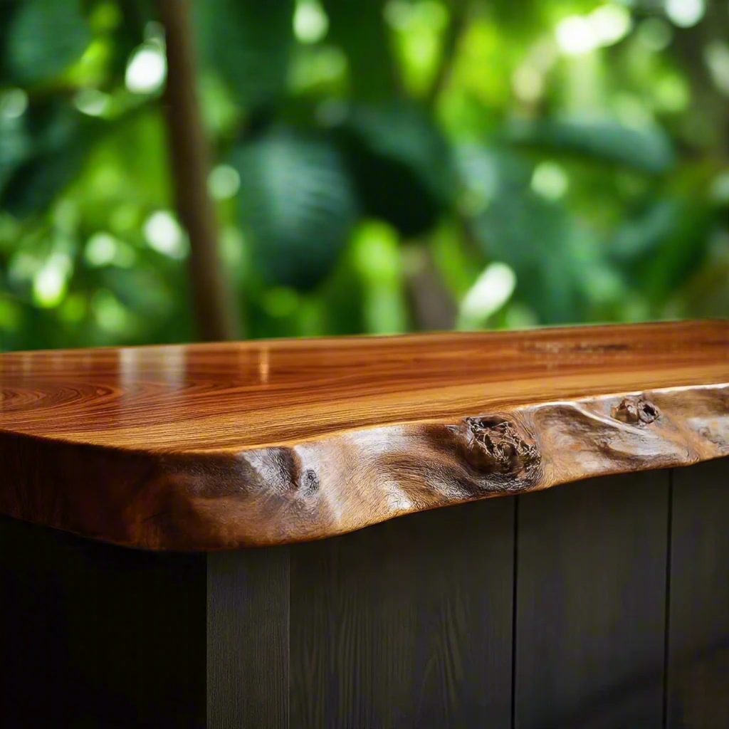 Live Edge Copper Beech Bar Top