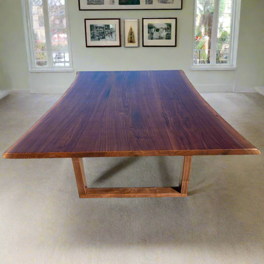 Live Edge Jointed Black Walnut Dining Table