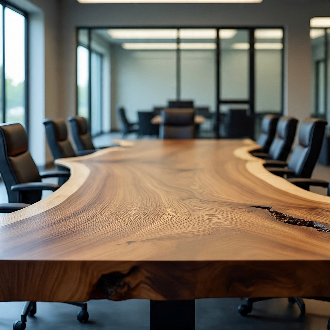 Live Edge White Oak Conference Table