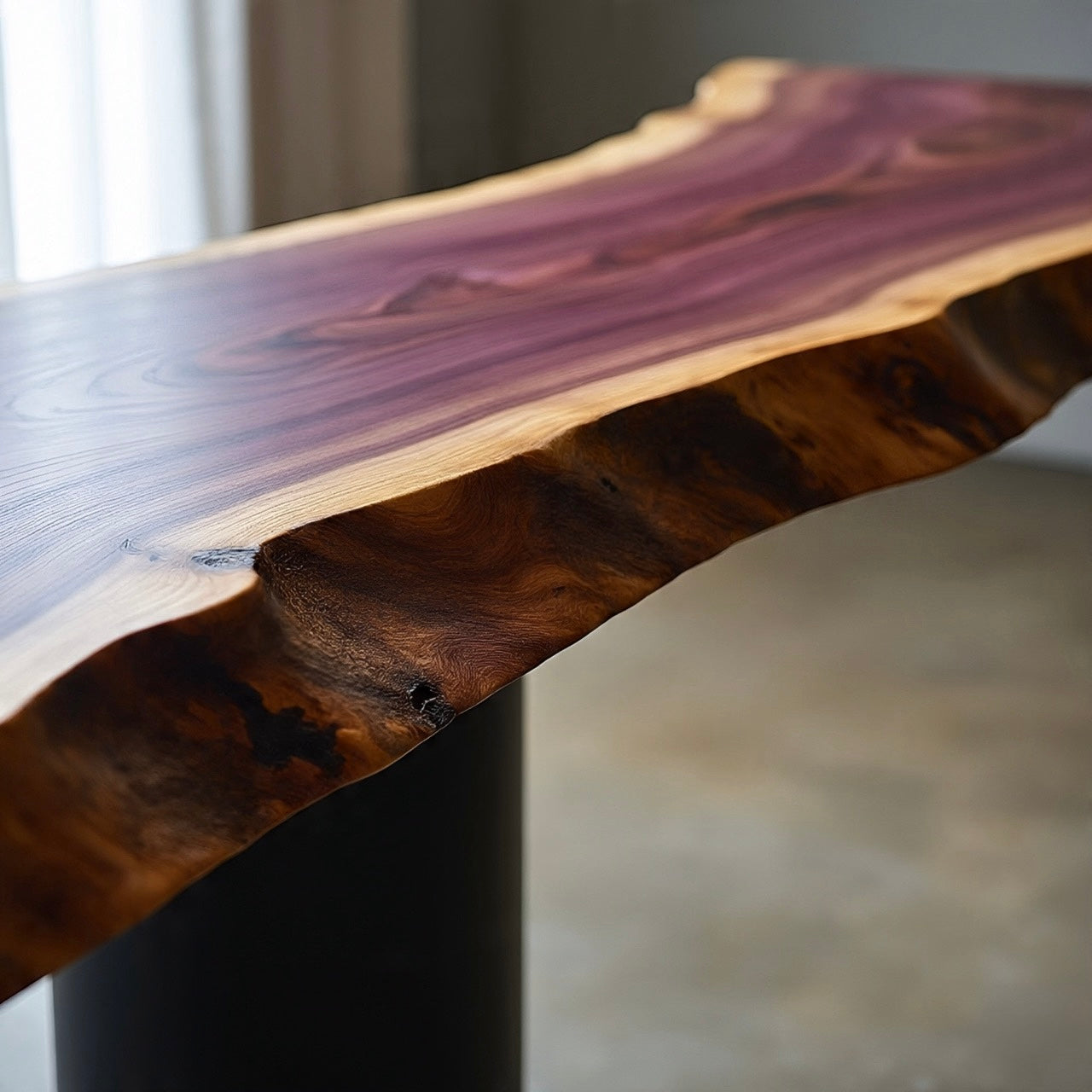 Live Edge Purpleheart Desk