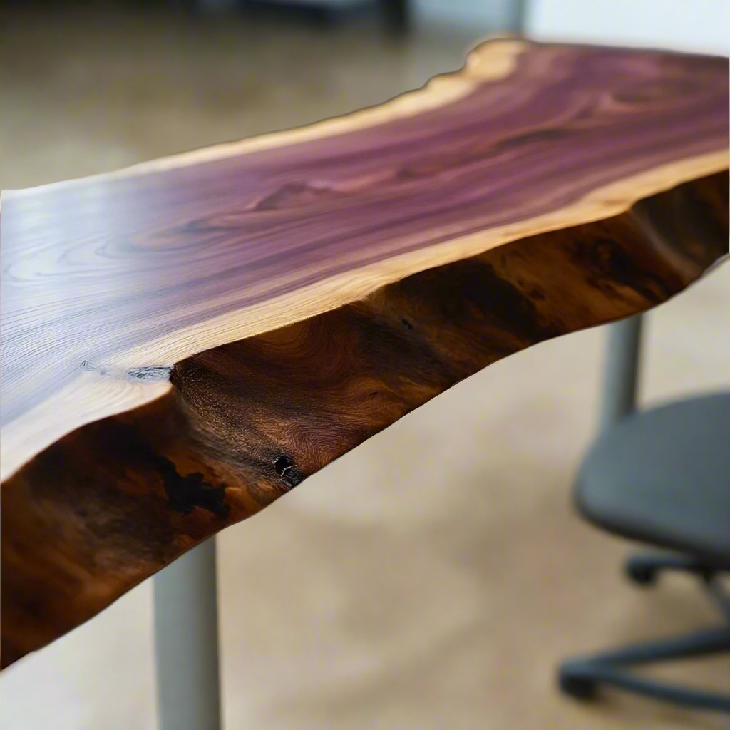 Live Edge Purpleheart Desk