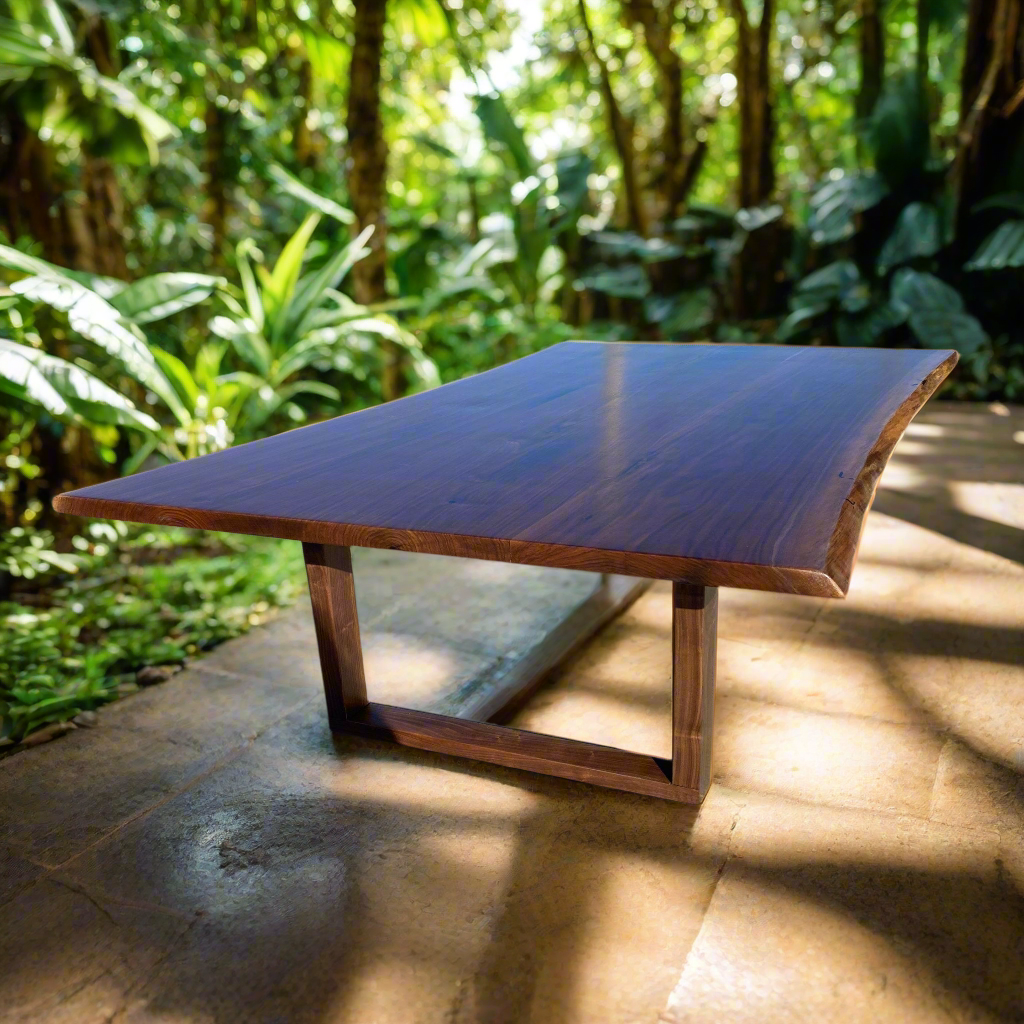 Live Edge Jointed Black Walnut Dining Table