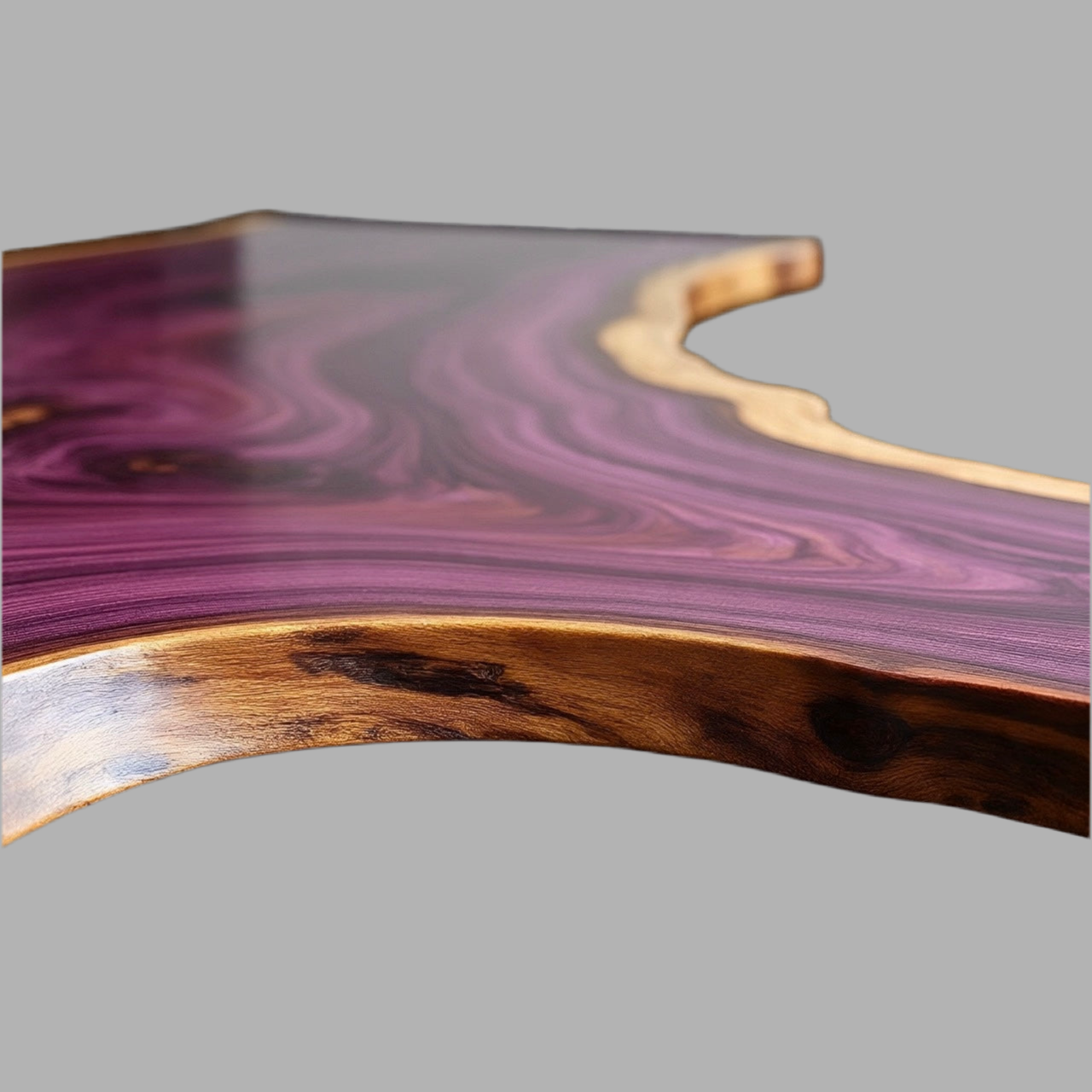 Live Edge Purpleheart Bar Top