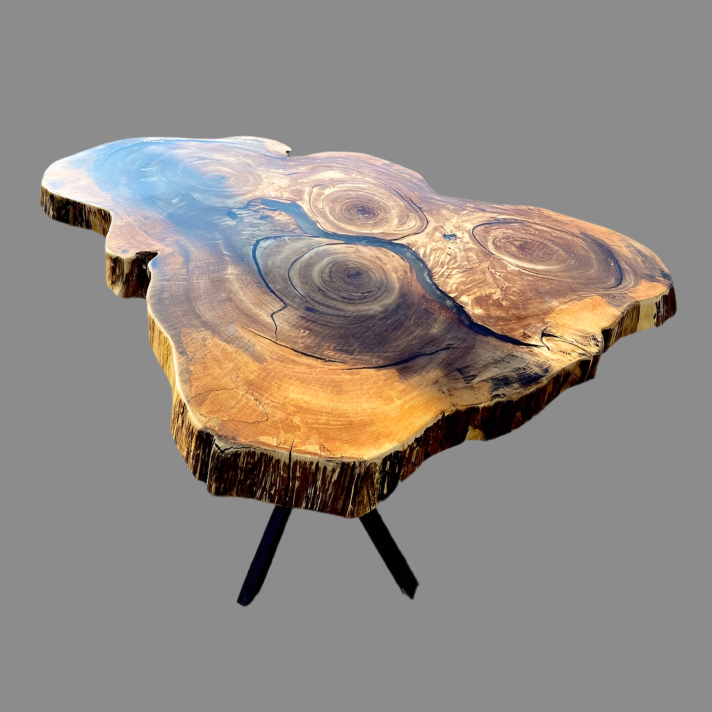 Live Edge Cottonwood Round Dining Table