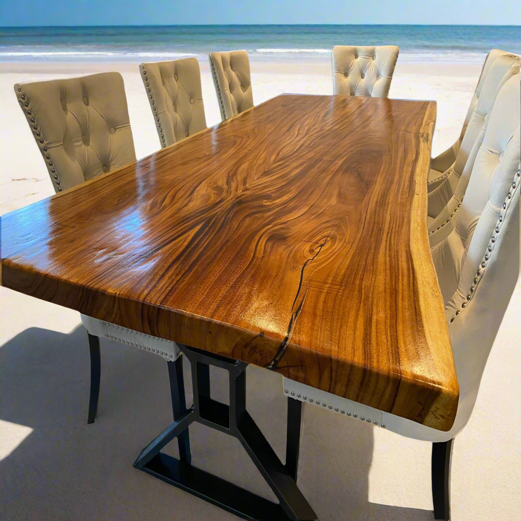 Live Edge Bookmatch Acacia Dining Table
