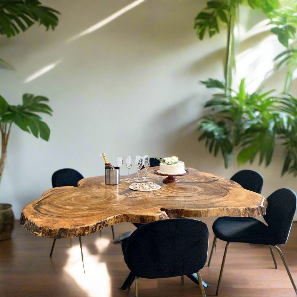 Live Edge Cottonwood Round Dining Table