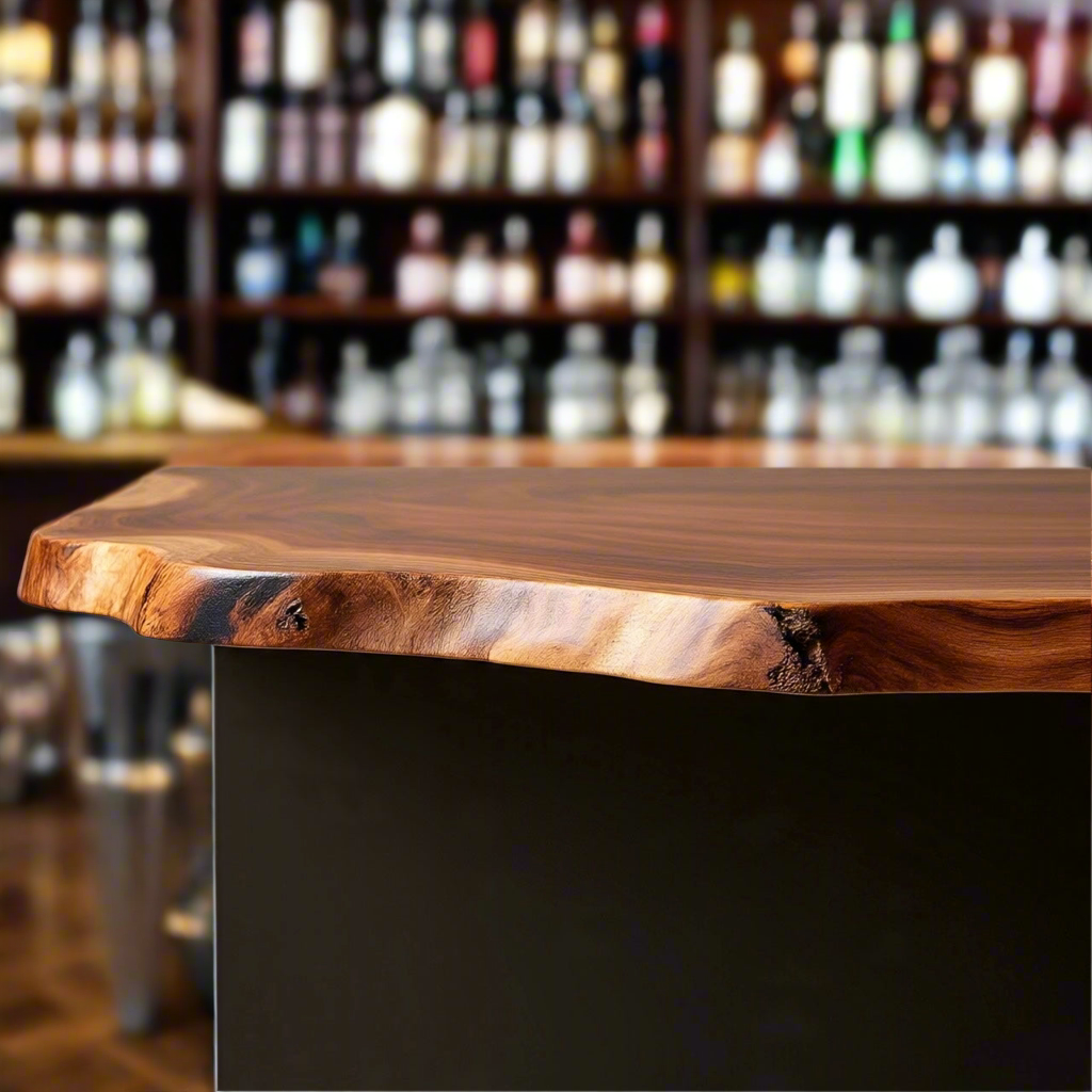 Live Edge Copper Beech Bar Top
