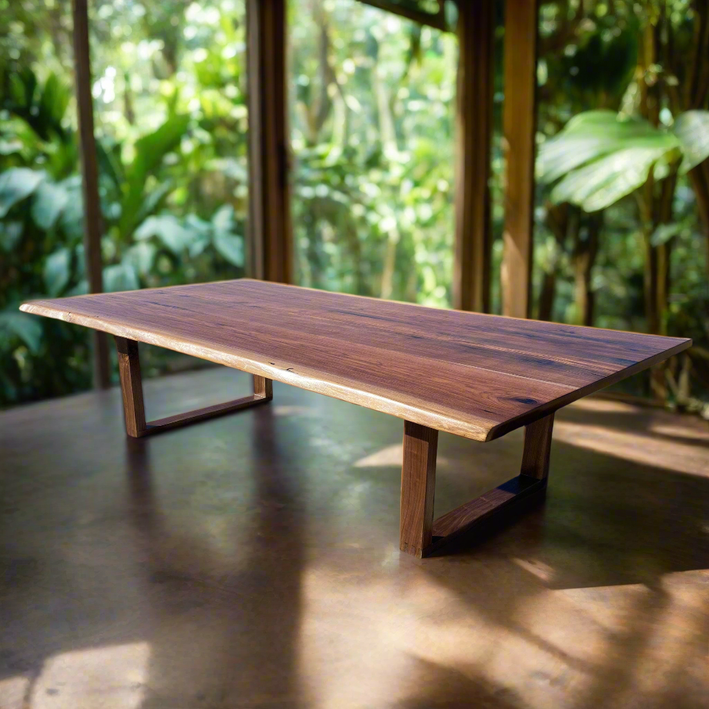 Live Edge Jointed Black Walnut Dining Table