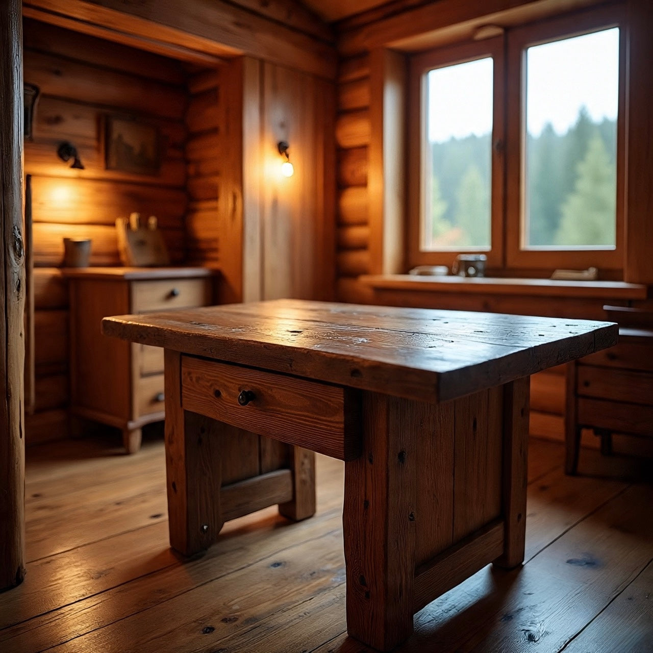 Live Edge Beetle Killed Pine Desk