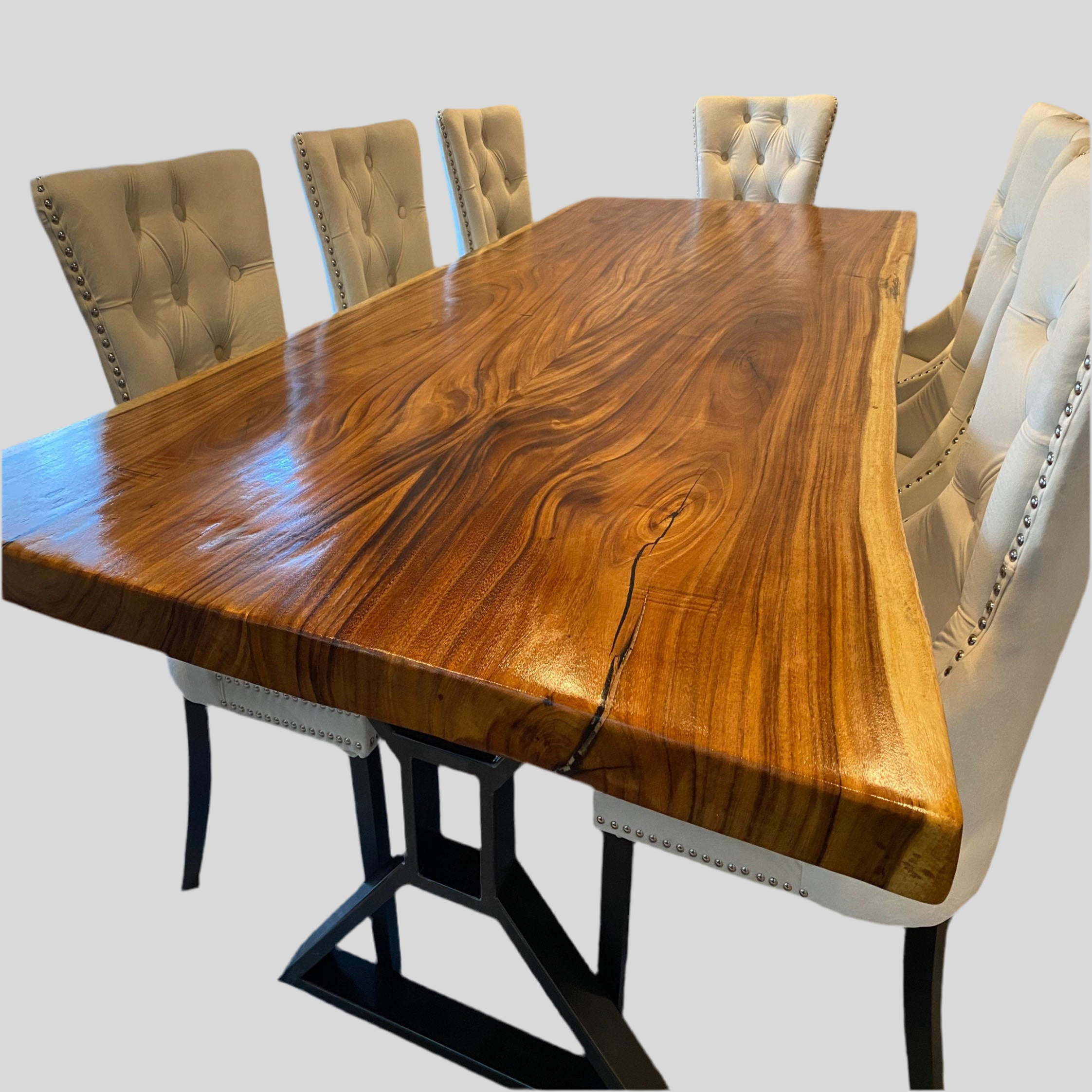 Live Edge Bookmatch Acacia Dining Table