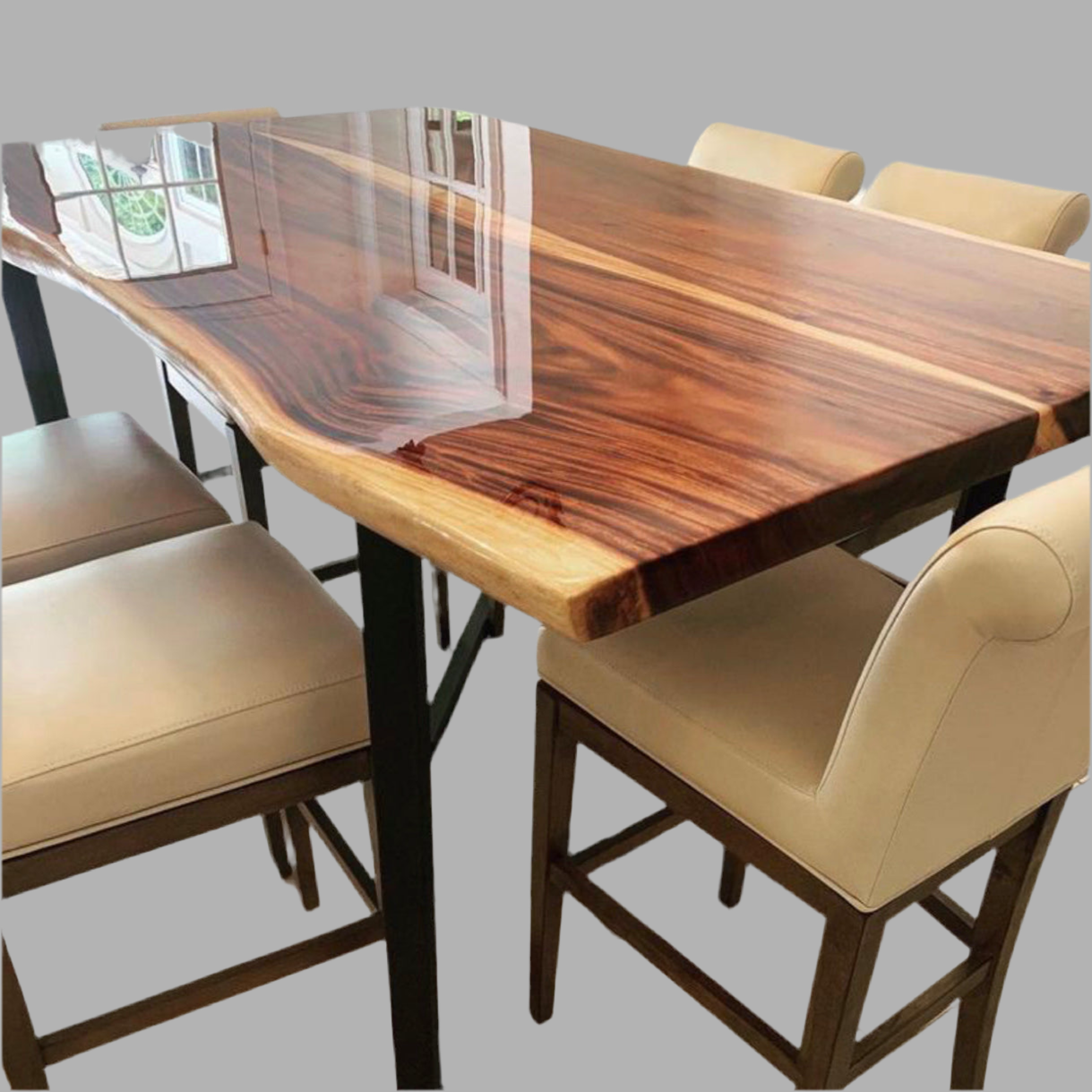 Live Edge Jointed Acacia Dining Table