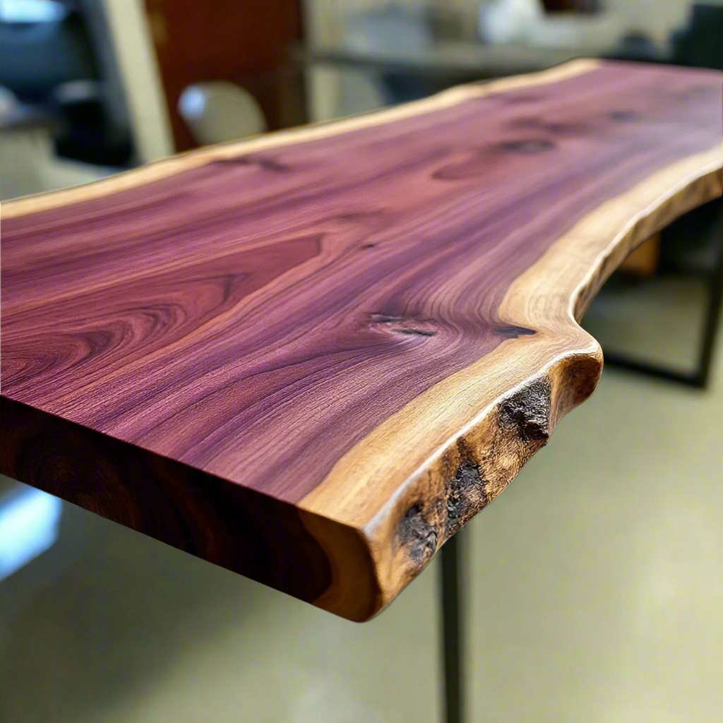 Live Edge Purpleheart Desk
