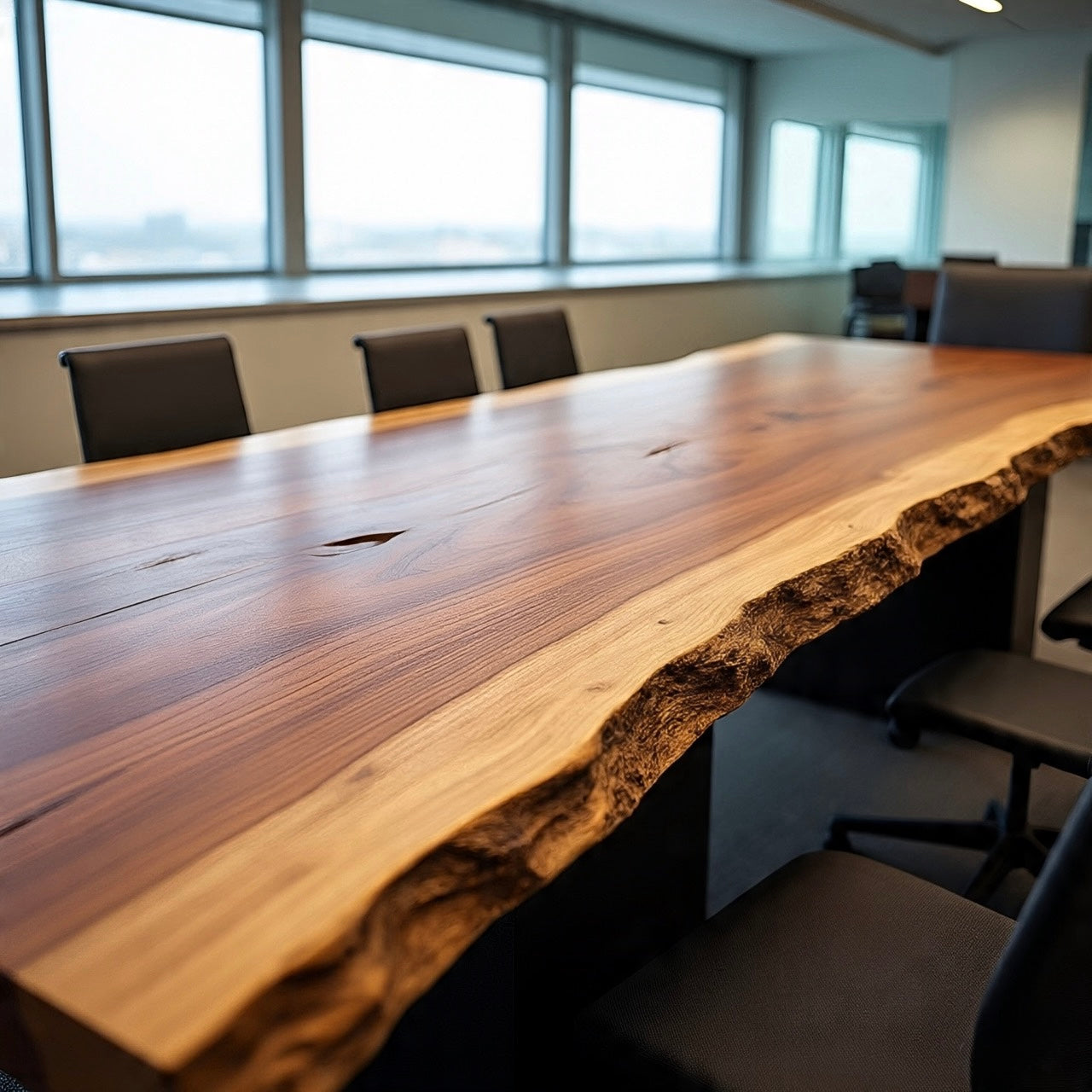 Live Edge Red Oak Conference Table