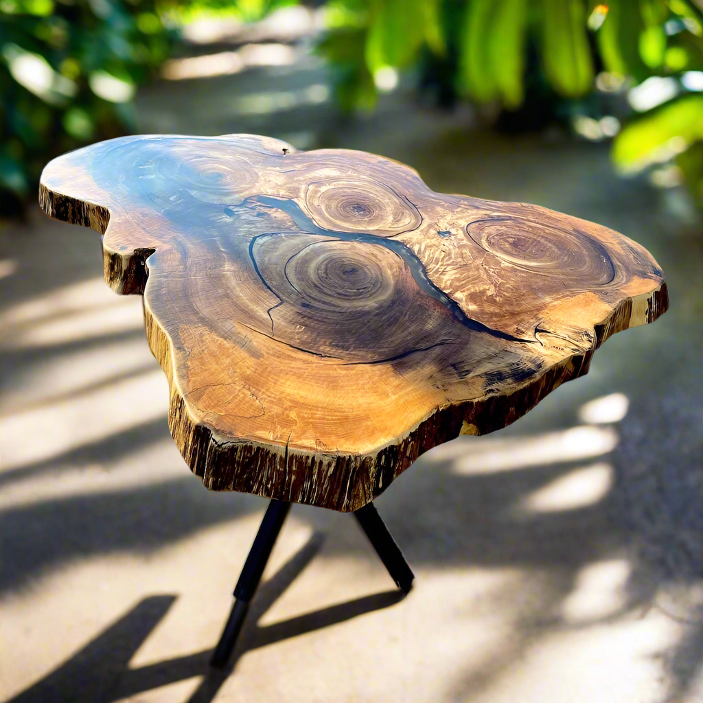 Live Edge Cottonwood Round Dining Table