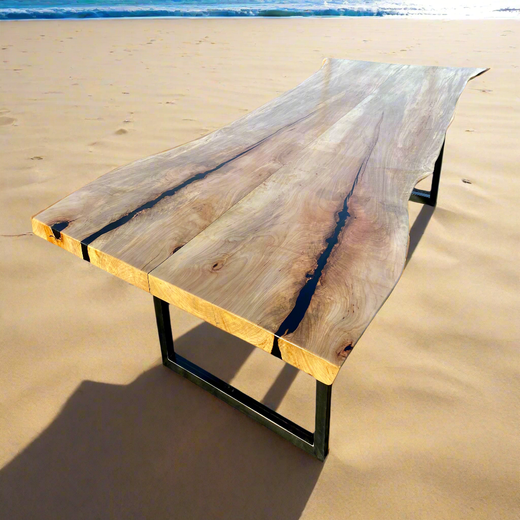 Live Edge Bookmatch Maple Dining Table